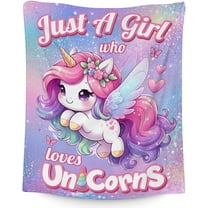 Unicorn Blanket, Kids Blanket, Glitter Sparkles Unicorn, 50 x 40 Inches Unicorn Blanket for Girls Adults, Cool Soft Cozy Fuzzy Blanket for Bed Bedding Room, Travel, Sofa, Camping