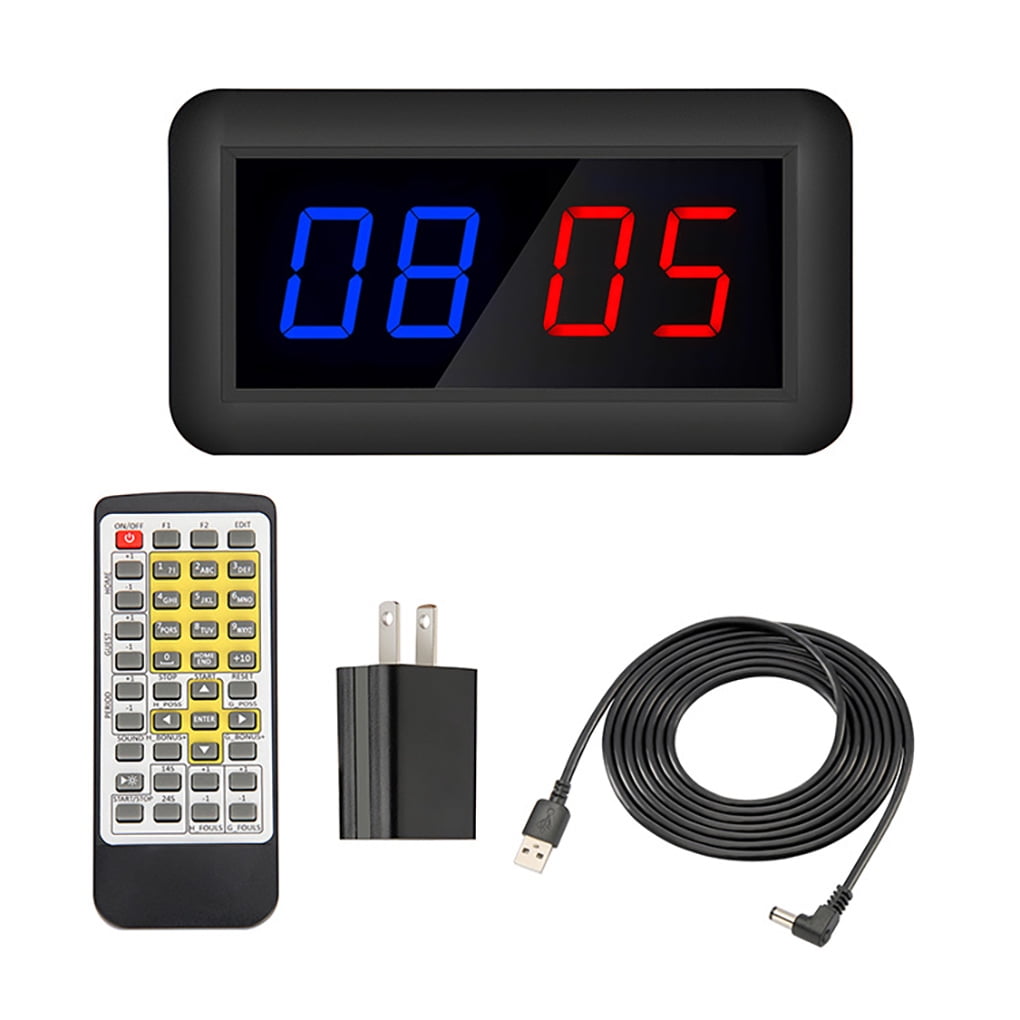 Thinsont Electronic Scoreboard LED Digital Screen Remote Control Basketball Timer Portable