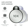 thumbnail image 2 of Zadro LED Compact Mirrors w/ Magnification & Retractable Suction Cups, 2 of 7