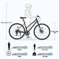 thumbnail image 4 of 7 Speed Hybrid bike Disc Brake 700C Road Bike For men women's City Bicycle, 4 of 6