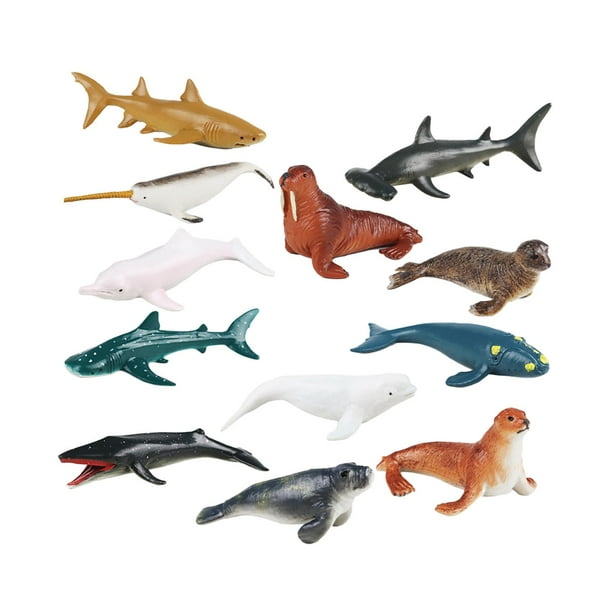 12 Uds. Juguetes de criaturas marinas figuras de animales salvajes regalos realistas del Día de San Valentín para recuerdos de fiesta cumpleaños guard
