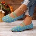 thumbnail image 6 of KIJBLAE Women's Stripe Polka Dot Low Cut Moccasin Flats, Slip On Soft Sole Trendy Daily Casual Shoes Sky Blue 43, 6 of 9