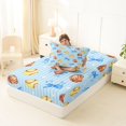 thumbnail image 4 of Manfei Modern Chic Bowtie Twin Fitted Sheet,Softball Ball Sport Bedding,2pcs,1 Fitted Sheet and 1 Pillowcase, 4 of 6