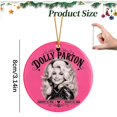 thumbnail image 3 of Dolly Memorial Parton Christmas Ornament Commemorative Hanging Tree Pendant for Home Office Shelf Decor Dolly Gifts for Women Festive Party Accessories, 3 of 6