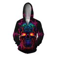thumbnail image 2 of Sudadera con capucha y estampado gráfico de calaveras para hombre, ropa de otoño, sudaderas con cremallera, sudaderas con capucha góticas para hombre, 2 of 4