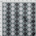 thumbnail image 3 of oneOone Cotton Poplin Gray Fabric Argyle Check Diy Clothing Quilting Fabric Print Fabric By Yard 42 Inches Wide, 3 of 4