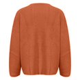 thumbnail image 4 of Gibobby SuéTer Para Mujeres De Moda Suéter de punto con bolsillo de manga larga y cuello redondo para mujer, Color sólido, Otoño Invierno, estilo perezoso(Rojo,XG), 4 of 5