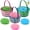 3 Pcs Bamboo Baskets with Paper Filler, variant on Joyfy 4 Pcs Easter Baskets with 4 Colors Grass Paper Shreds, Easter Woven Basket with Handles for Kids, (9" X 8") Easter Baskets for Easter Egg Hunt, Filling with Party Favors