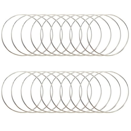 

12 Pcs 4 Inch Silver Metal Rings Hoops Macrame Ring for Dream Catchers Macrame and