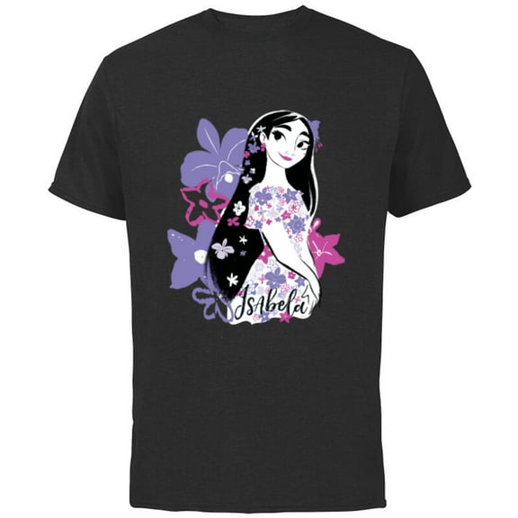 Disney Encanto Isabela Madrigal Pretty Pose - Short Sleeve Cotton T-Shirt for Adults - Customized-Black