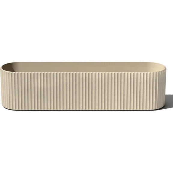 Window Box Planter - Long Planter Box for Windowsill/Balcony | Durable Plastic-Stone Composite Material | Modern Décor for Flowers/Herbs