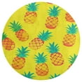 thumbnail image 3 of Lunarable Pineapple Washable Round Rug -Circle Area Rugs for Nursery Bedroom, Vintage Non Slip Non Shedding Low Pile Carpet for Living Room Coffee Table Entryway, 3 of 6