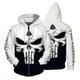 thumbnail image 2 of Sudadera de otoño para hombre, sudadera informal con estampado de calaveras, ropa para hombre, sudadera holgada con capucha y cremallera, 2 of 4