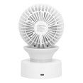 thumbnail image 3 of Ventilador de escritorio USB, ventilador eléctrico con cabezal móvil automático, miniventilador de mesa con luz para el hogar y la Oficina, 3 of 14