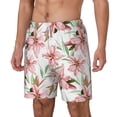 thumbnail image 2 of Uemuo Lilies Flowers Pattern Mens Swim Trunks Quick Dry Board Shorts with Mesh Lining, Stretch Beach Shorts Quick Dry No-Chafing Board Shorts-3X-Large, 2 of 9