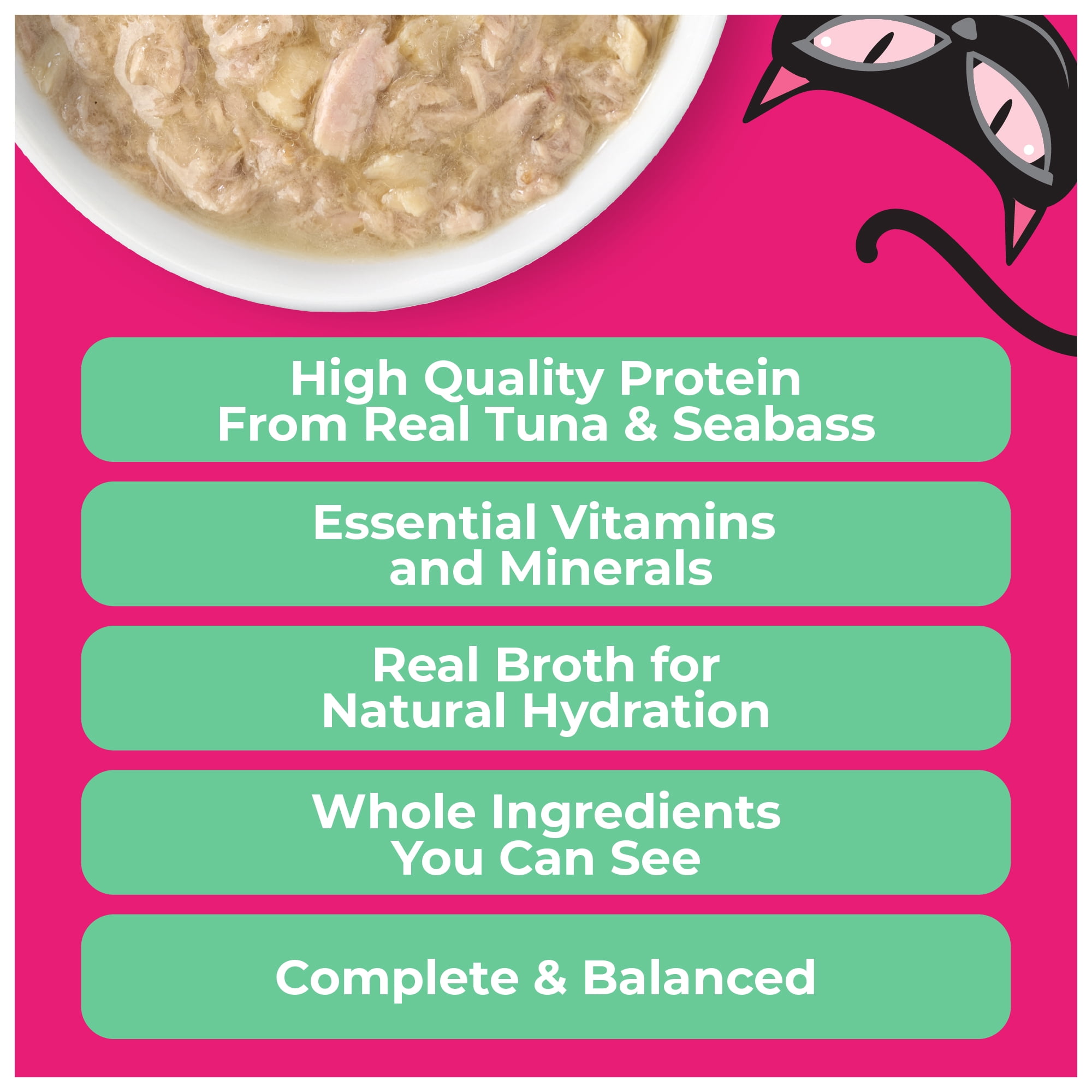 Tiki Cat Born Carnivore Wet Cat Food, Tuna & Seabass Recipe in Tuna Broth, 2.4 oz. Can