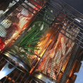 thumbnail image 2 of Stainless Steel BBQ Vegetable Grilling Basket - Cylindrical Mesh Grill Accessory, 2 of 4