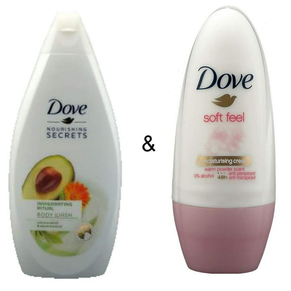 Body Wash Invigo Ritual 500 by Dove & Roll-on Stick Soft Feel 50ml by Dove
