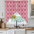 thumbnail image 6 of Pink Spring Butterfly Swag Valances for Windows, Kitchen Window Curtains Over Sink, Black Bow Knot Window Treatment Curtains for Living Room/Bedroom Curtains 2 Panel Sets 36"x45", 6 of 8