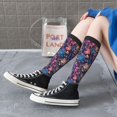thumbnail image 5 of Naloa Skull starry sky flower Thigh High Socks Extra Long Stretchy Sock Women Over Knee High Opaque Stocking Daily Wear, 5 of 6