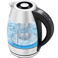 thumbnail image 1 of Chefman 1.8L Digital Rapid-Boil Glass Kettle w/ 7 Temperature Presets and Tea Infuser - Stainless Steel, New, 1 of 7