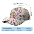 thumbnail image 5 of Floral Print Baseball Cap Adjustable Snapback Hat Vintage Botanical Design, 5 of 5