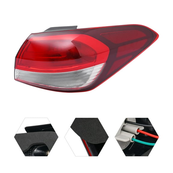 Passenger Side Outer Tail Light Halogen Rear Break Lamp for 2017-2018 Kia Forte Sedan