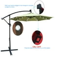 thumbnail image 6 of Aukfa 10ft Patio Solar LED Lighted Outdoor Umbrellas with Cross Base for Market Beach Pool - Green, 6 of 8
