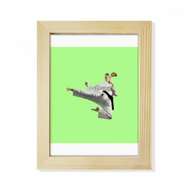 Flying Kick Martial Arts Practice Desktop Adorn Photo Frame Display Art