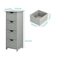 VINGLI Bathroom 4 Drawers Storage Organizer Freestanding Bathroom Floor Side