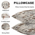 thumbnail image 5 of Throw Pillow Covers 18x18 Inch Set of 2, Coffee Waterproof Outdoor Pillow Covers, Brown Beans Cup Dessert Drink Monochrome Decorative Cushion Pillowcases for Couch, Sofa, Bed, Garden, Patio, 5 of 9