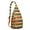 Orange-6, variant on Trippy Weed Sling Backpack - Psychedelic Swirl Leaf Pattern, Fashion Forward Shoulder Pack