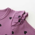 thumbnail image 4 of CAUYDY Newborn Girl Clothes Set Toddler Girls Long Sleeved Romper Preemie Fall Winter Bodysuit Infant Picture Outfit 3M 6M 9M 1T 2T Sizes 9-12 Months,Purple, 4 of 6