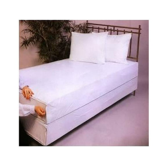 Soft Vinyl Twin Mattress Cover, Zips around the mattress