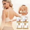 thumbnail image 4 of Soyumi Wireless Bras for Women No Underwire Seamless Buttery Bralettes Smoothing Women's Bras Full Coverage Shapedly Bra, Rose Gold, 4 of 6