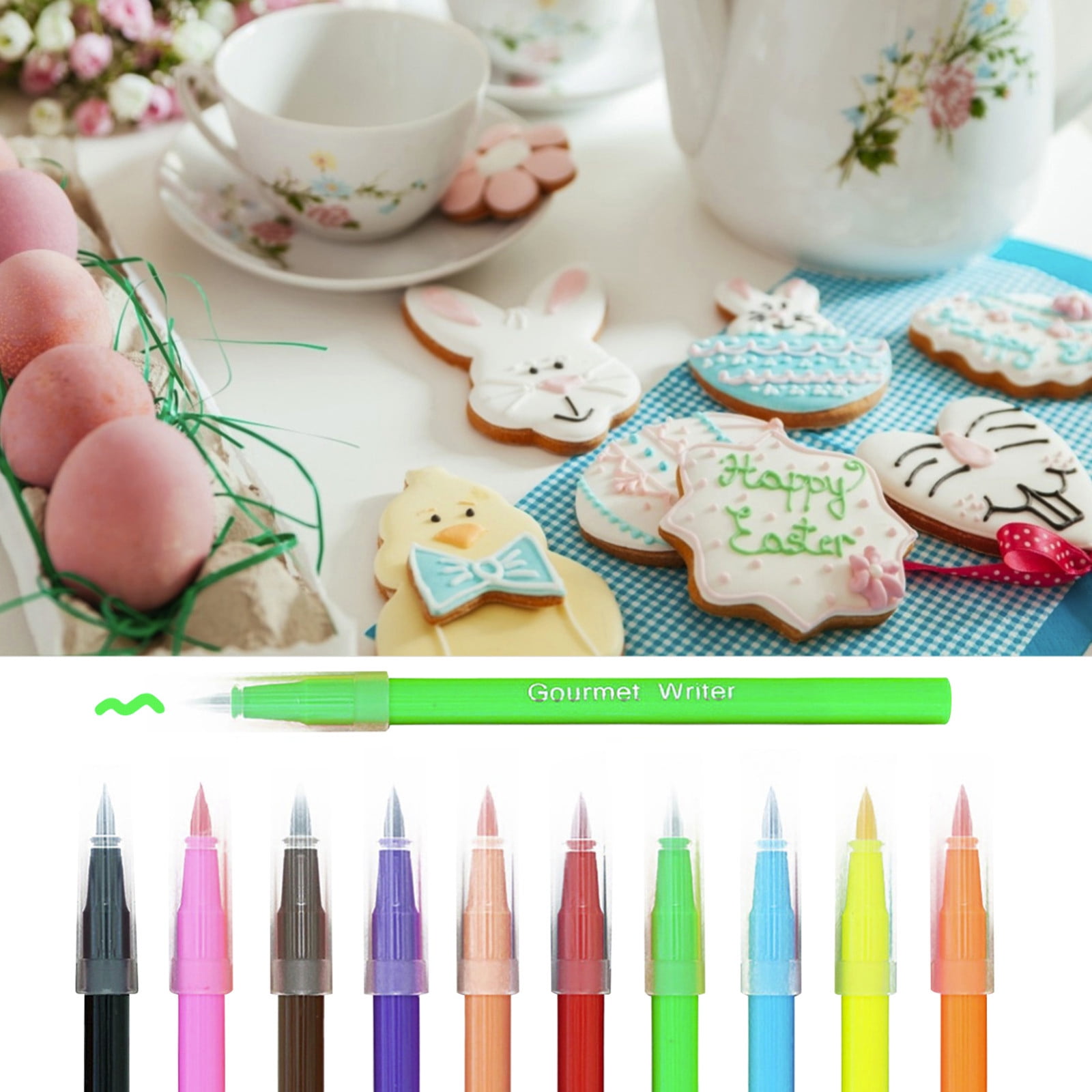 Guvpev Gel Food Coloring Pen Edibles Pigment Cookies Drawing Pen 5ml