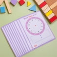 thumbnail image 4 of SKISUNO Portable Dual Sided Time Telling Paper for Math Practice with Smudge Proof Erasable Surface, 4 of 8