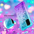 thumbnail image 6 of Case for Samsung Galaxy S20, Galaxy S20 Case Liquid Cute Clear Glitter Heavy Duty Shockproof Anti-Scratch Soft TPU Protective for Girls Women Phone Case for Samsung Galaxy S20 Gradient Blue, 6 of 12