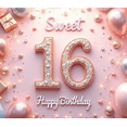 thumbnail image 4 of Colorful Theme Sweet 16 Birthday Banner Balloon Decoration Photo Prop Celebration Banner for Birthday Party Kids Party Indoor Decoration, 4 of 7