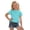 Sky Blue, variant on Girls Ribbed Short Sleeve T-Shirts, Side Crop Tops, Casual Knit Tees for Kids 2-13, Trendy Everyday Shirts for Daily Wear