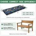 thumbnail image 3 of SHANNA Outdoor Bench Cushion with 2 Pillowcase, Waterproof Garden Bench Cushions for Outdoor Furniture, Patio Porch Swing Replacement Seat Pad with Ties, Blue Leaves, 60"x20"x3", 3 of 12
