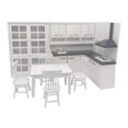 thumbnail image 2 of 1:12 muebles de muñeca miniatura Mini casa de de muebles de cocina casa de miniatura de decoración para Sunnimix Casa de muñecas en miniatura de cocina, 2 of 8