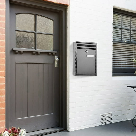 Wall Mount Mailbox Lockable Galvanized Iron Letter Post Box