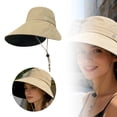 thumbnail image 2 of UPF 50+ Sun Wide Brim Hat Outdoor Summer Beach Travel Packable Visor For Gardening Hiking, 2 of 3