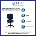thumbnail image 3 of Flash Furniture Mid-Back Navy Blue Fabric Multifunction Swivel Ergonomic Task Office Chair with Pillow Top Cushioning, 3 of 6