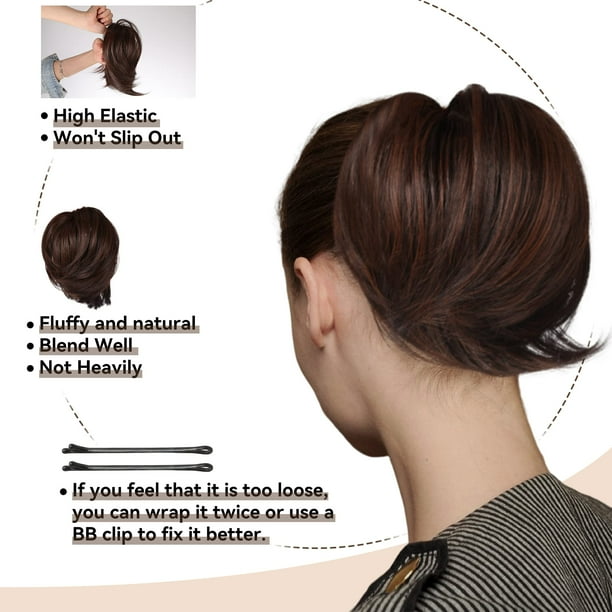 Accesorios para el cabello Vogacara suaves y naturales para extensiones de moño de cola de caballo WF-Q20-2m30
