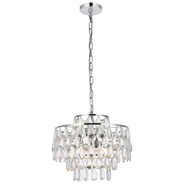 Elegant Lighting Mila Suspension 16 Pouces en chrome