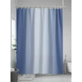 thumbnail image 5 of Ombre Shower Curtain, Navy Blue Gradient Waterproof Shower Curtain Set with 12 Hooks Lightweight Washable Fabric Shower Curtains for Bathroom 72x84 Inches, 5 of 6