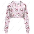 thumbnail image 1 of Hello Kitty Chandail en Molleton Court à Manches Longues pour Femmes, Motif, Chandail Noir, Chandail à Capuchon de Mode pour Femmes, 1 of 7