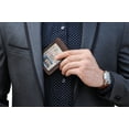 thumbnail image 4 of Serman Brands Money Clip Slim Wallet | Mens Wallets Thin Front Pocket | RFID Blocking Card Holder | Minimalist Mini Bifold Wallet |Texas Brown, 4 of 7